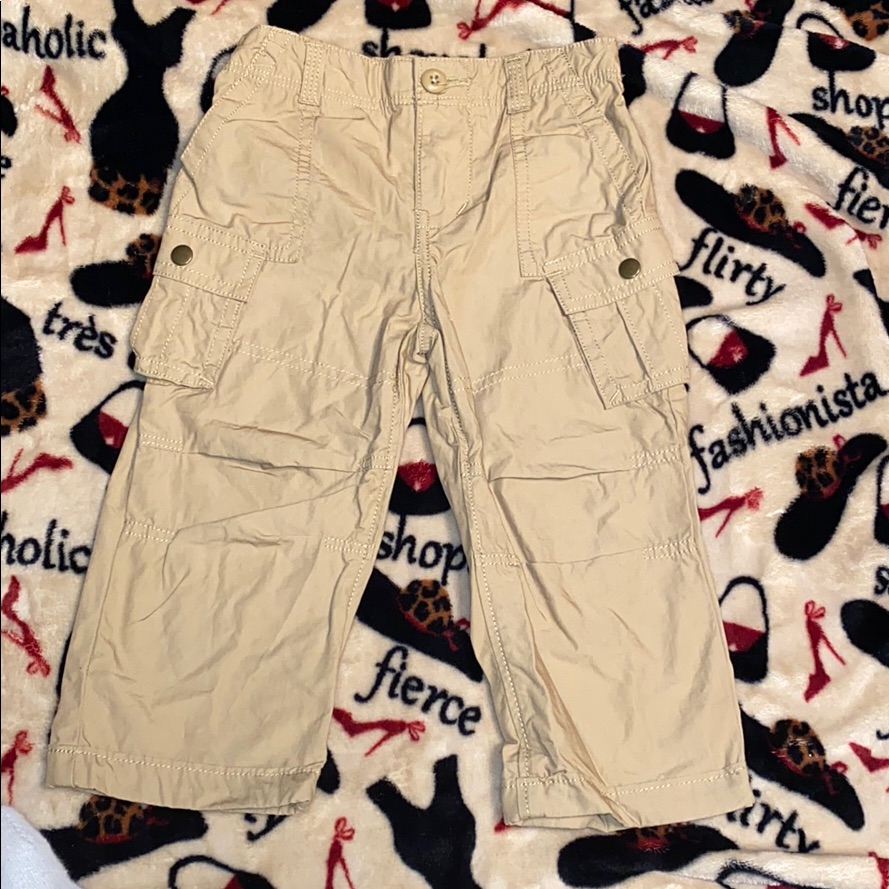 Boys Polo Lightweight Cargo Khaki Pants